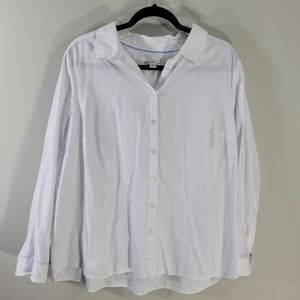 Croft & Barrow White Button Up Blouse Plus Size 2X